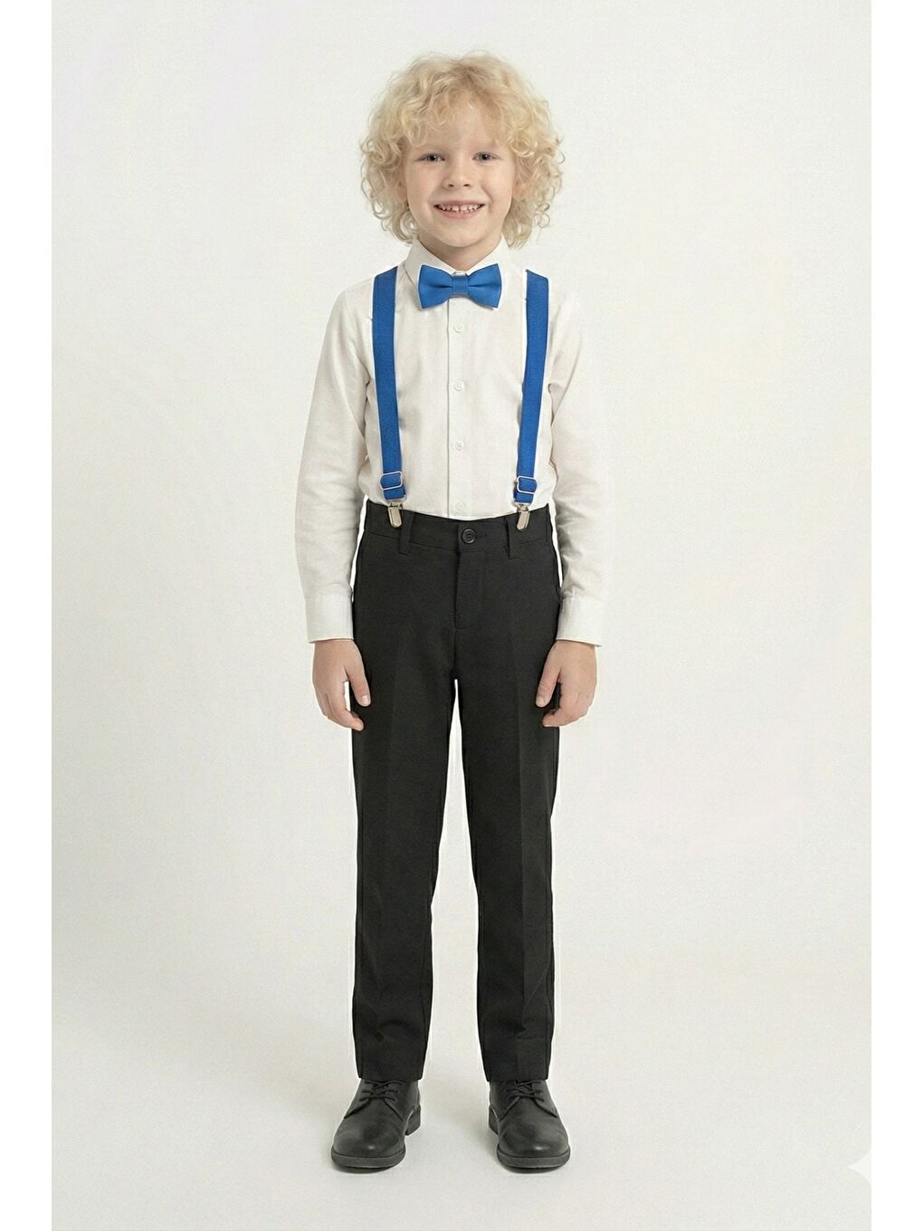 Mavi Beyaz Gömlekli Erkek Çocuk Takım M00787-2