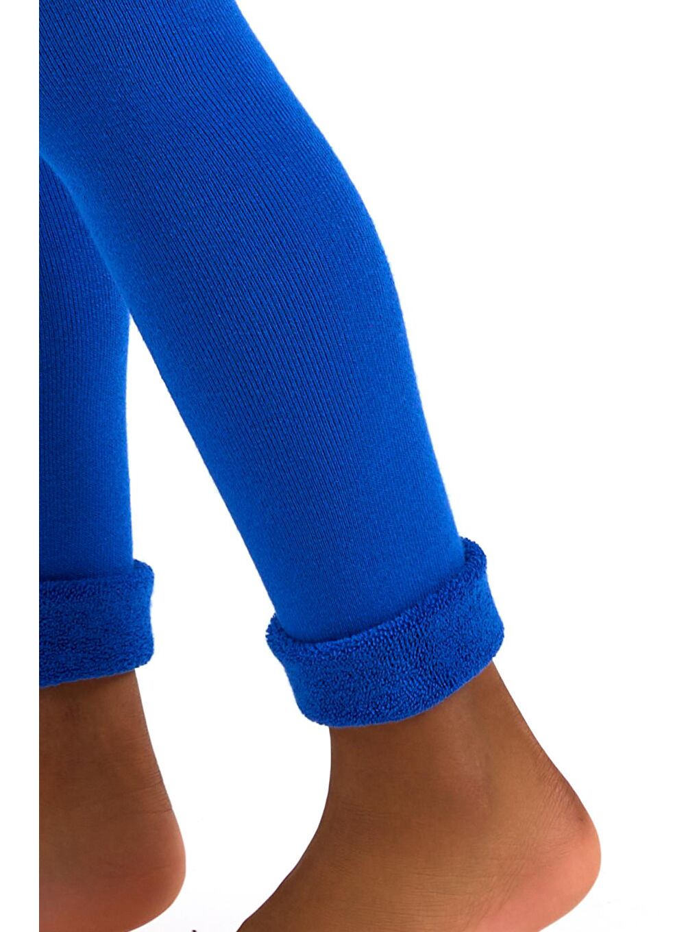 İçi Havlu Çocuk Tayt Saks Mavisi-2