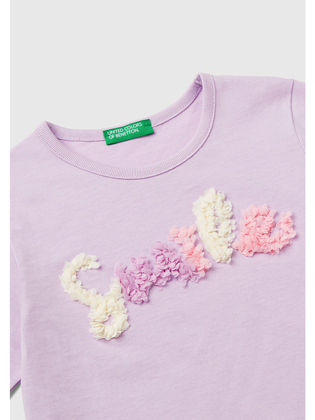 United Colors Of Benetton Lila Kız Çocuk Lila Önü Baskılı Sweatshirt - 2