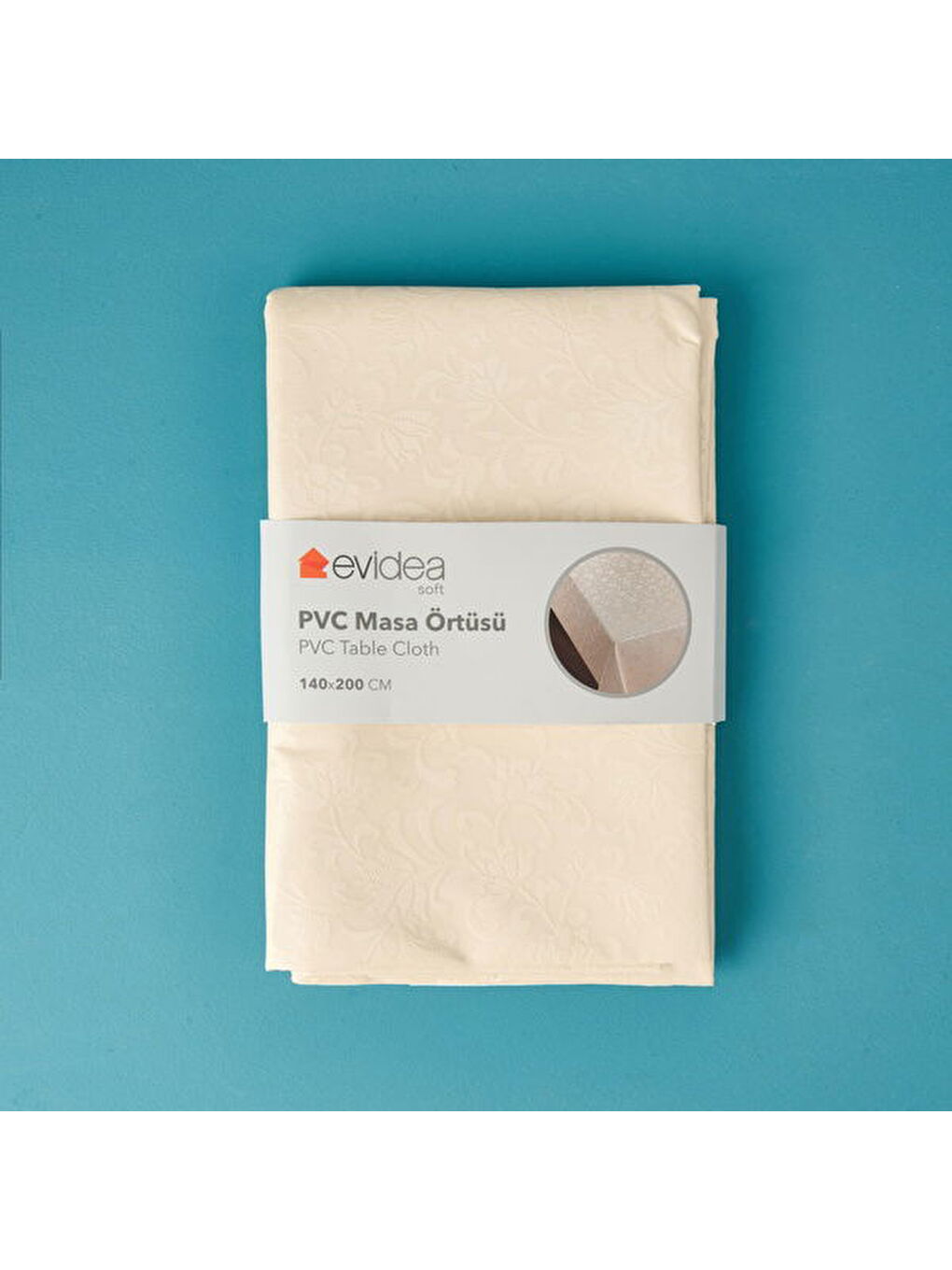 Soft Lunaria Pvc Masa Örtüsü - Ekru - 140x200 cm