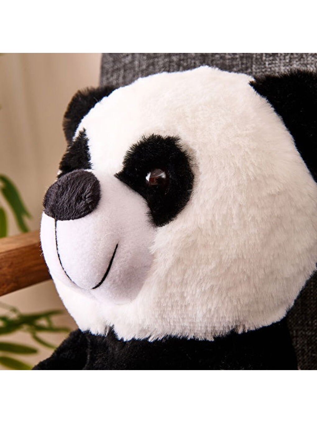 Evidea Soft Panda Figürlü Yastık - Siyah / Beyaz - 35 cm - 1