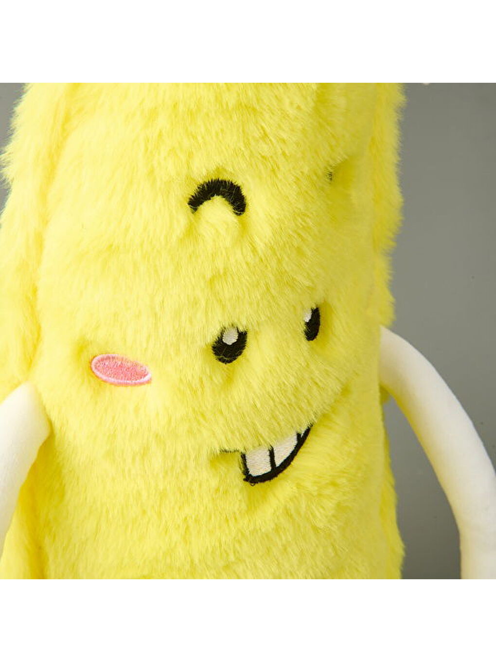 Soft Muz Figürlü Yastık - Sarı - 55x15 cm-1