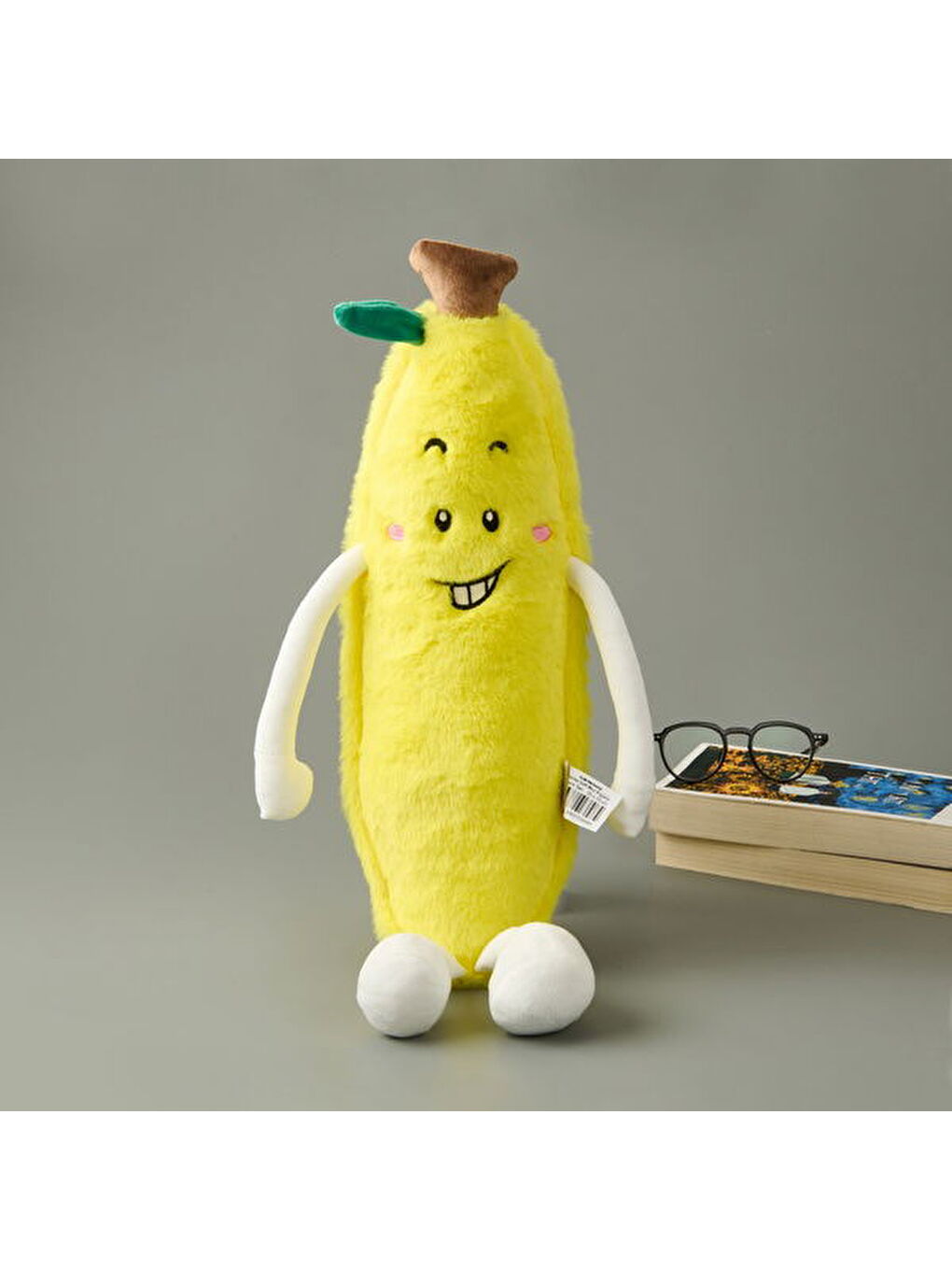 Soft Muz Figürlü Yastık - Sarı - 55x15 cm-2