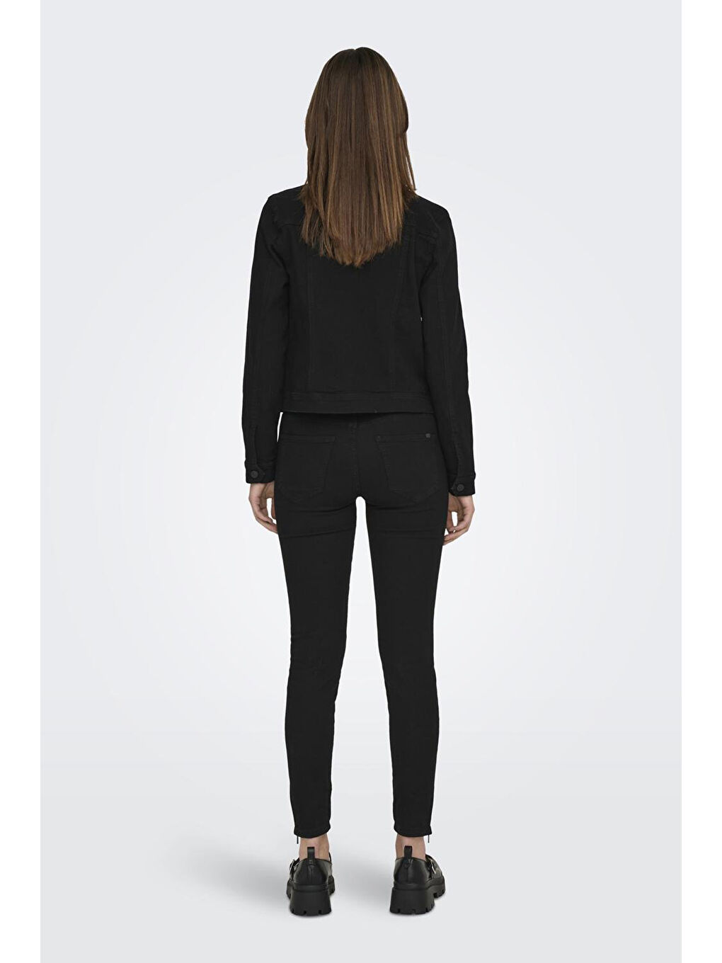 Antrasit Onlwonder Pamuklu Regular Fit Kadın Jean Ceket 115243147-4