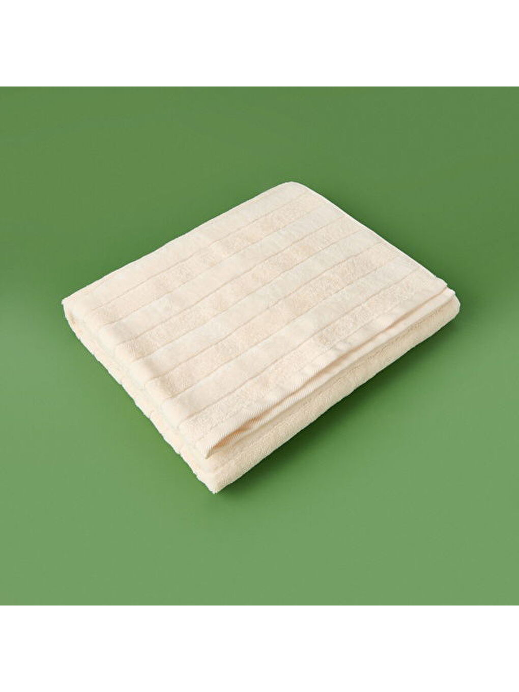 Soft Kadife Banyo Havlusu - Ekru - 70x140 cm-1