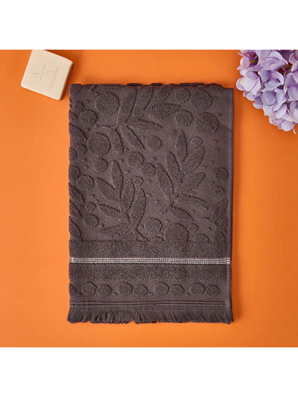 Soft Zeleno Ayak Havlusu - Antrasit - 50x70 cm