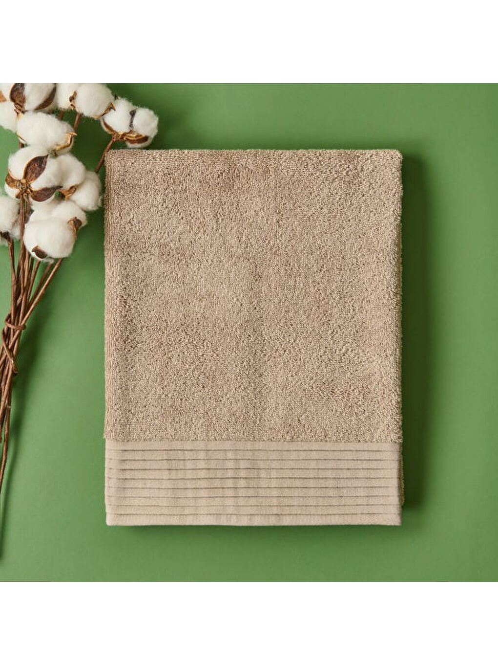 Soft Premium Yüz Havlusu - Bej - 50x90 cm