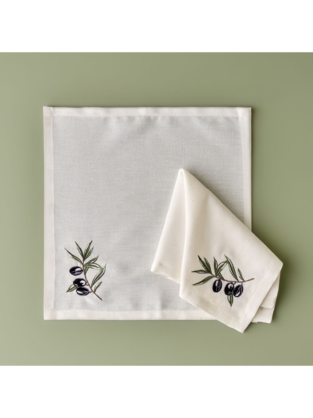 Ekru Olive Peçete Krem (35x45 cm)