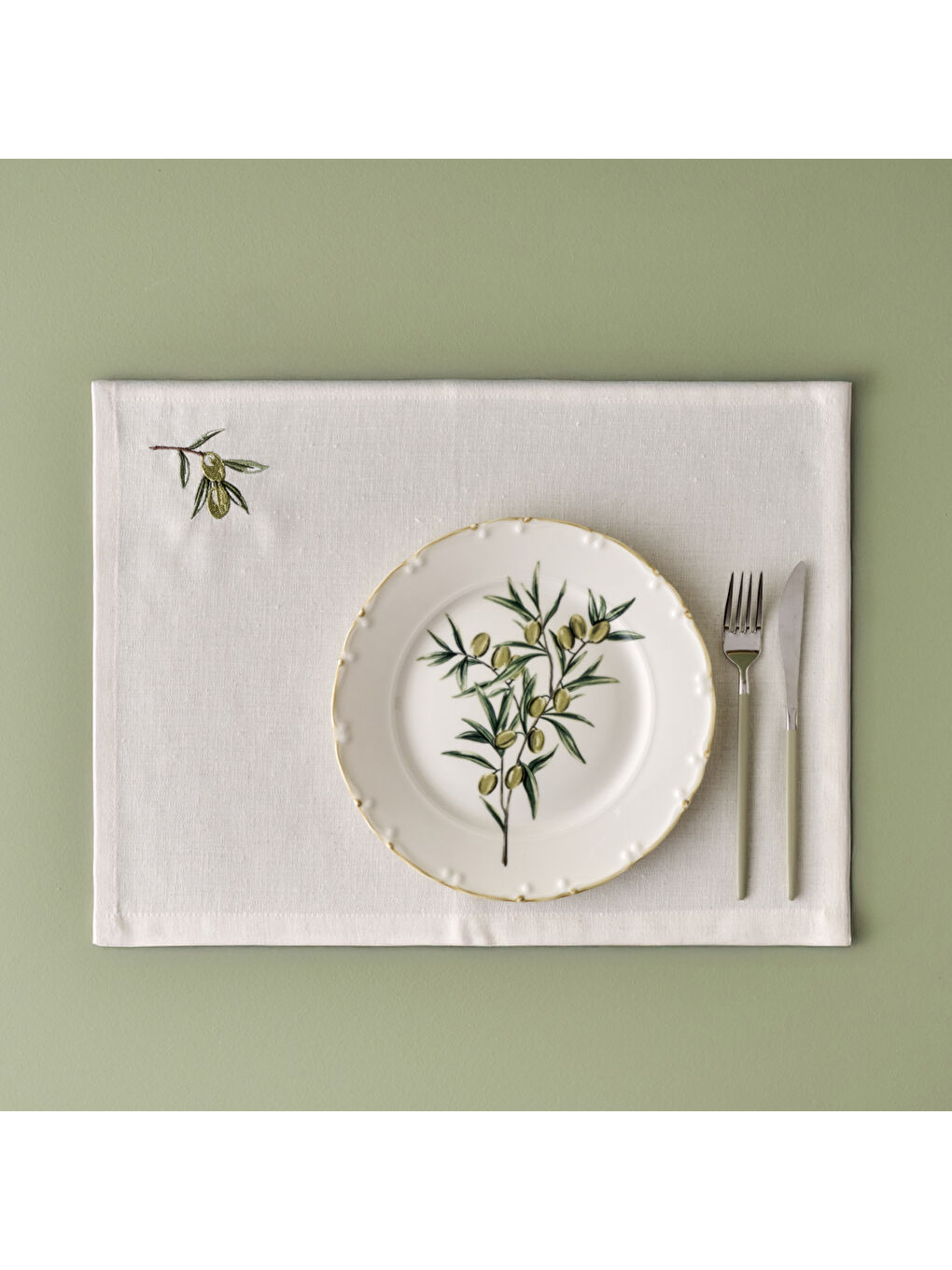 Ekru Olive Amerikan Servis Krem (35x45 cm)