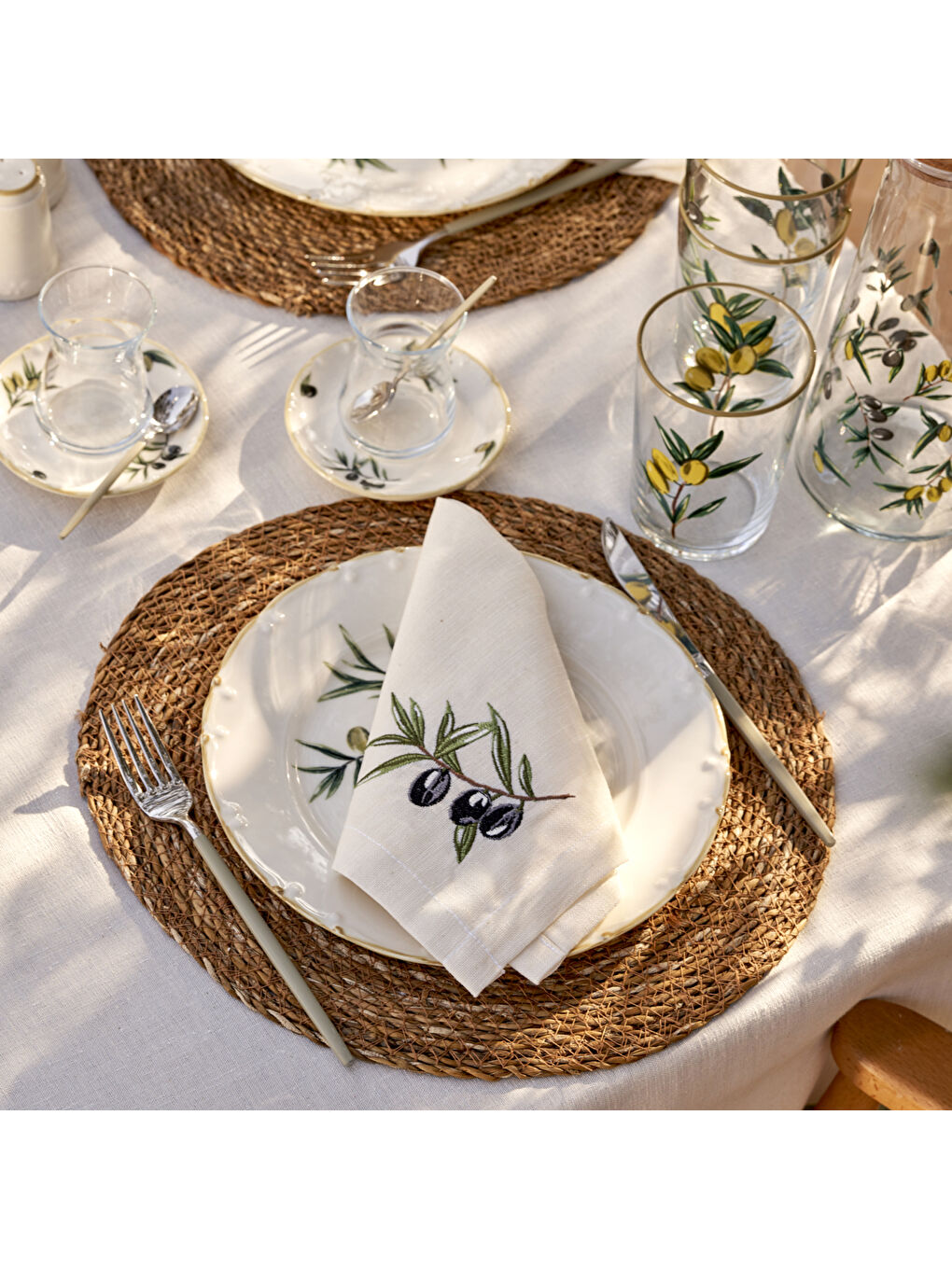 Ekru Olive Peçete Krem (35x45 cm)-1