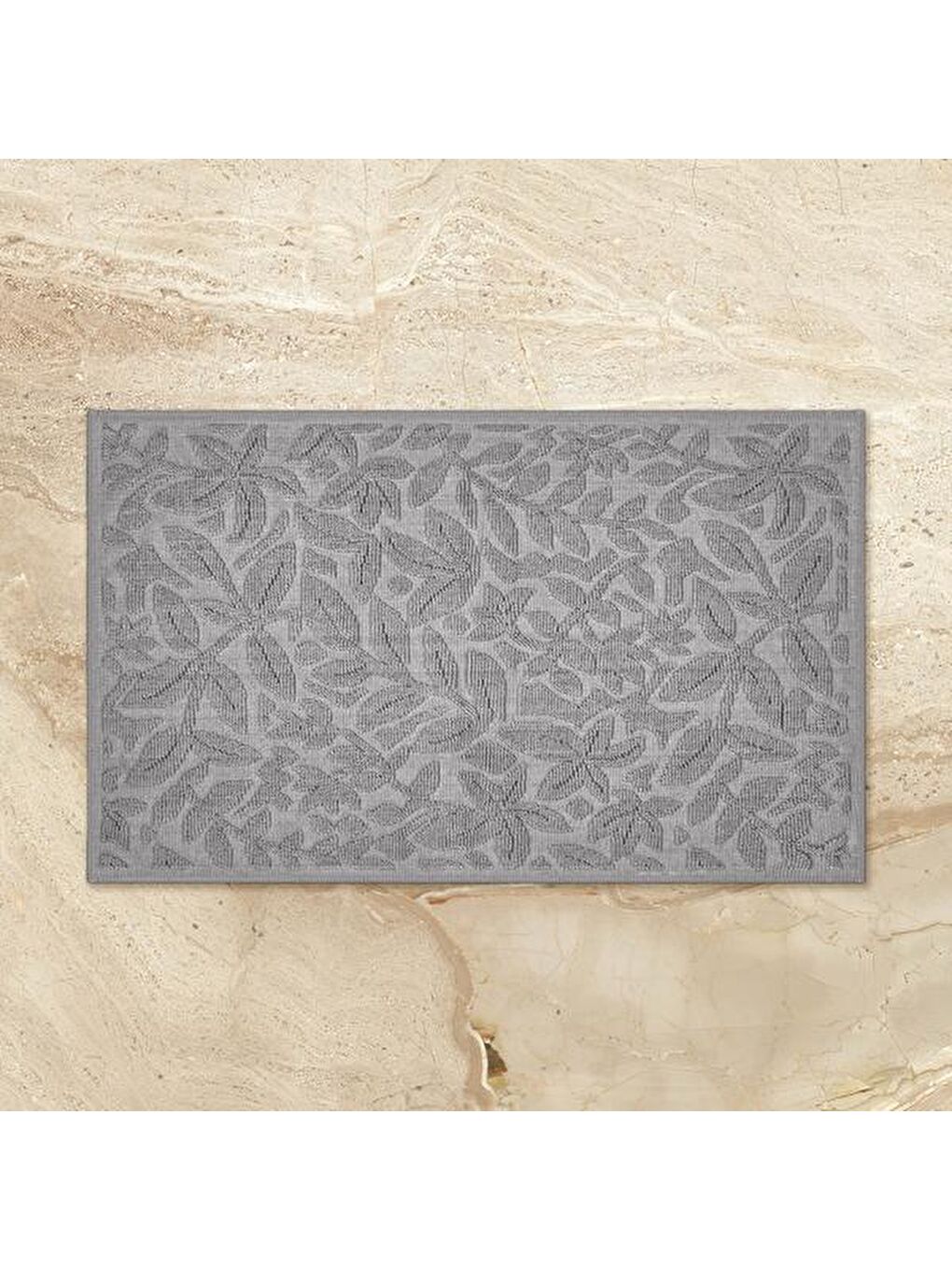 Soft Andoy 2'li Banyo Paspası - Gri - 60x100 cm + 50x60 cm-2