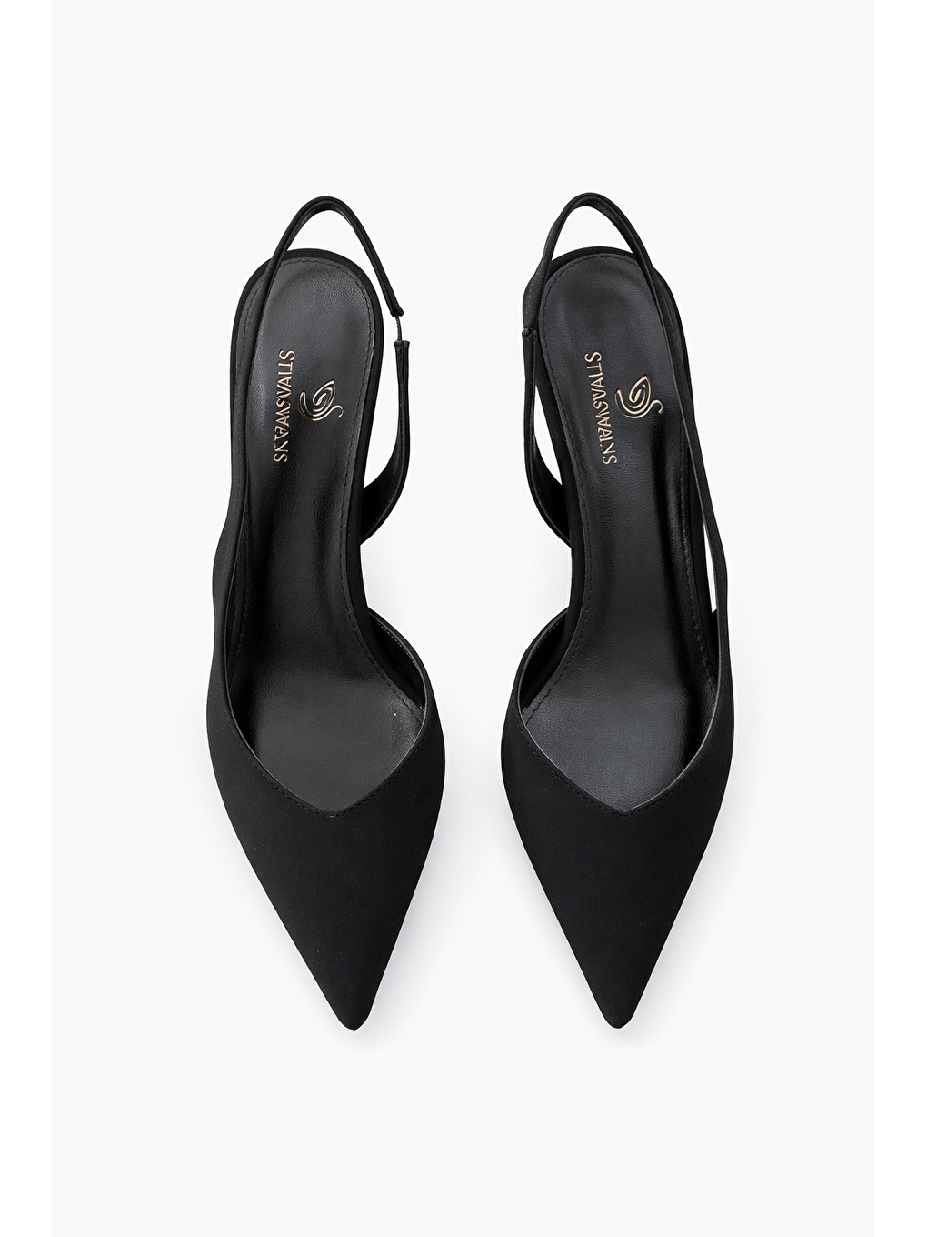 Levina Kadın Kumaş Topuklu Ayakkabı Siyah-2