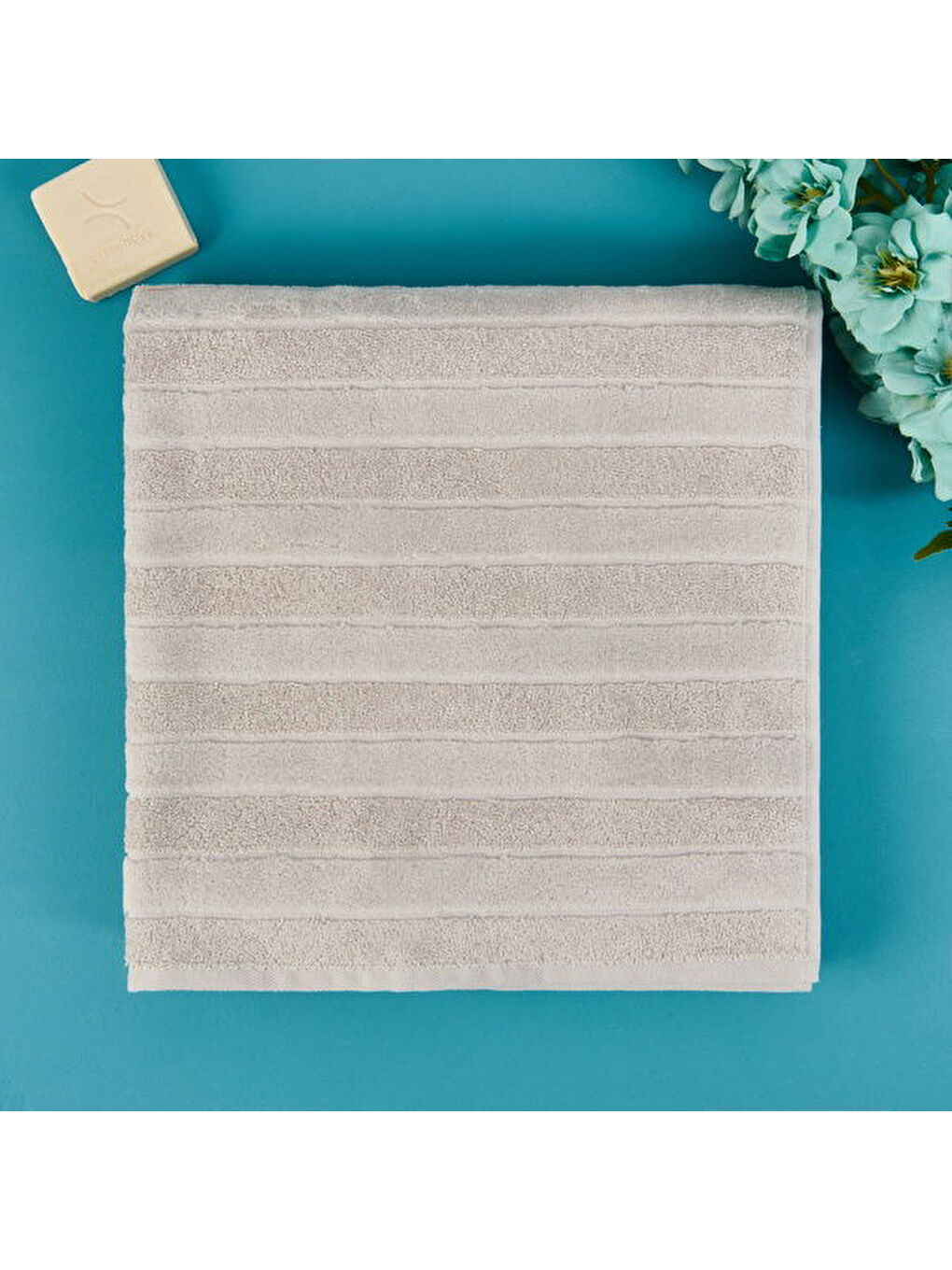 Evidea Soft Kadife Banyo Havlusu - Gri - 70x140 cm