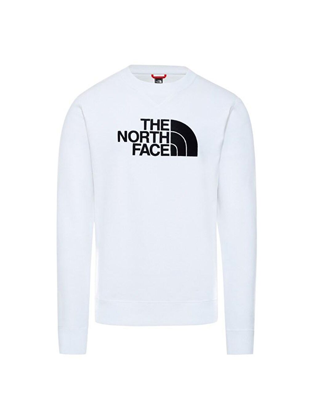 The North Face Drew Peak Crew Erkek Beyaz Baskılı Sweatshirt