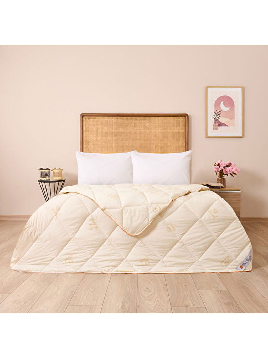 Soft Tek Kişilik Yün Yorgan - Beyaz - 155x215 cm