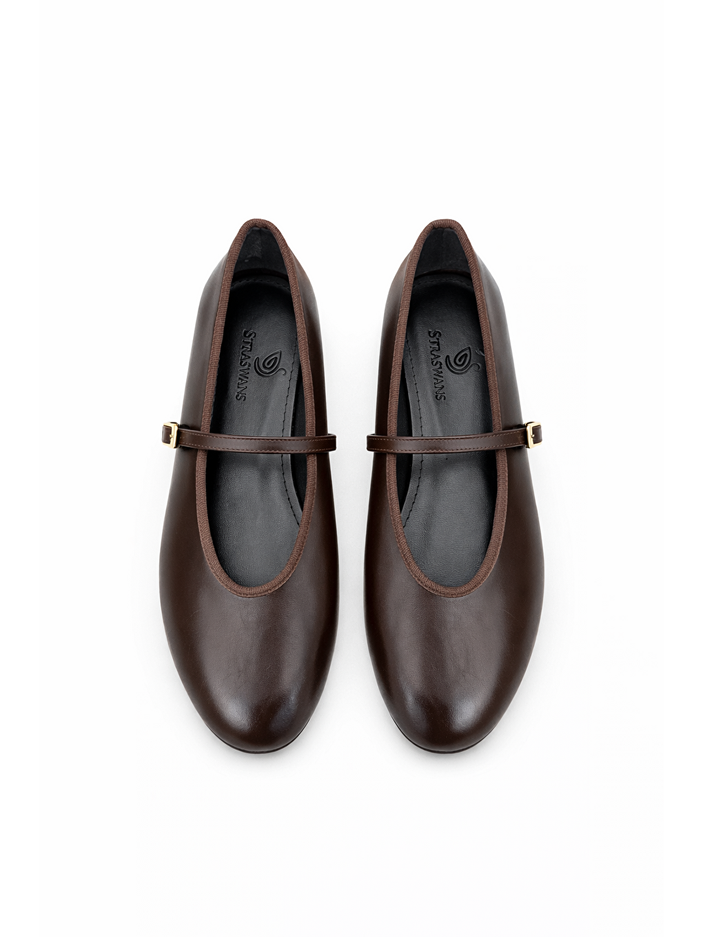 Kahverengi Ava Kadın Kırışık Deri Babet Kahve