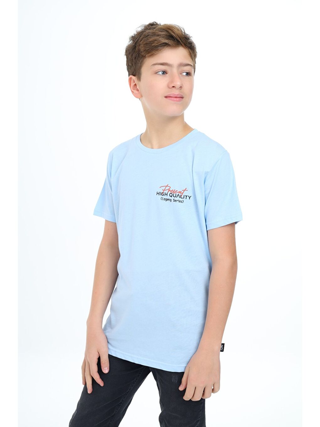 Mavi Erkek Çocuk Baskılı Tişört-1