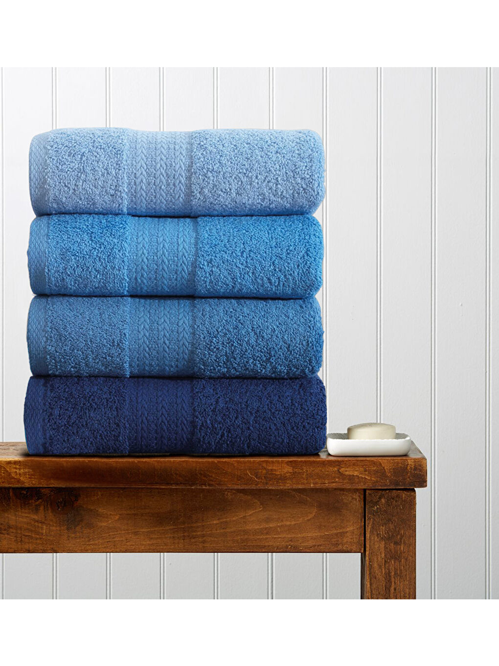 4lü Havlu Seti Rainbow Mavi 50x85cm-2