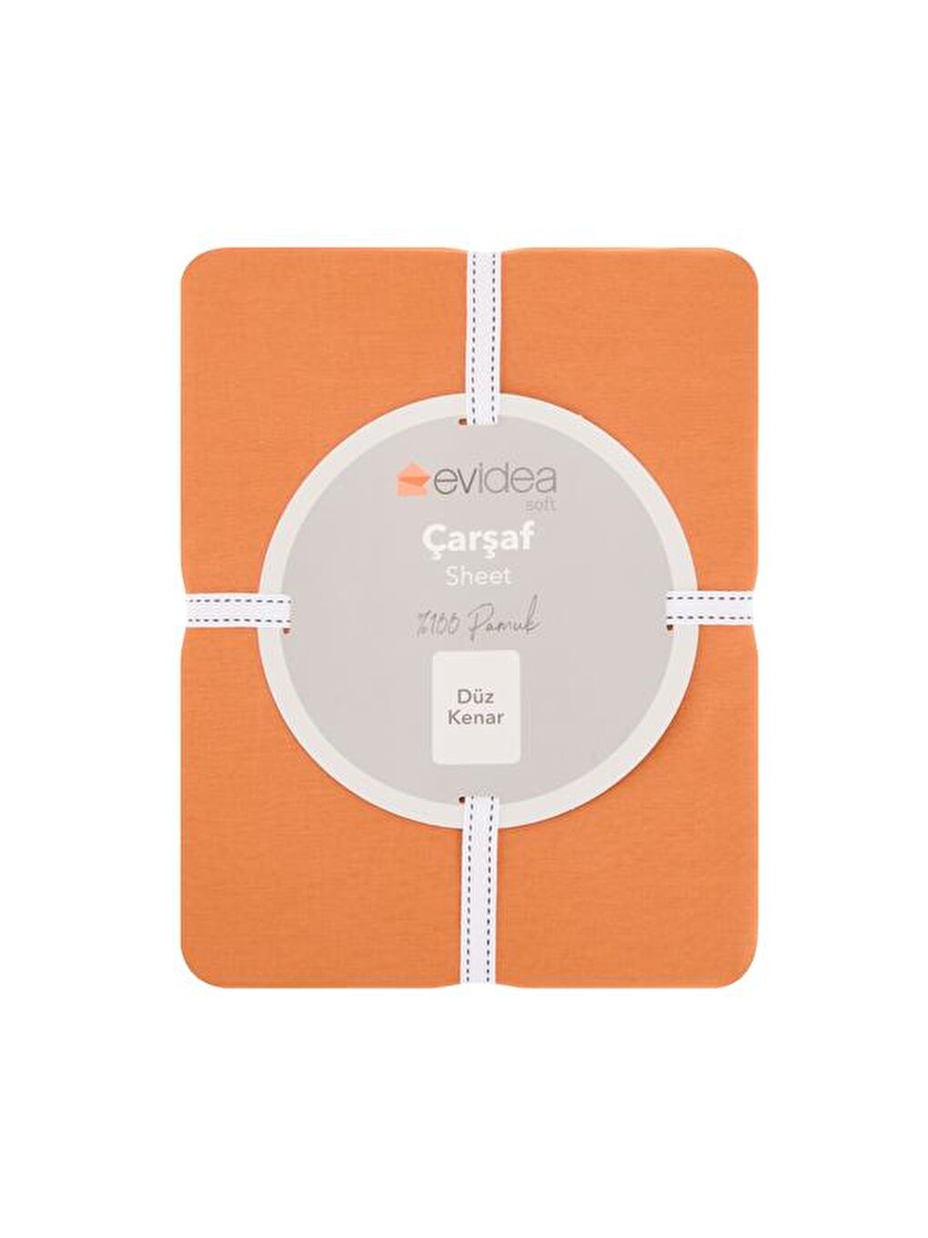 Soft Çift Kişilik Düz Kenar Çarşaf - Turuncu - 240x260 cm-1