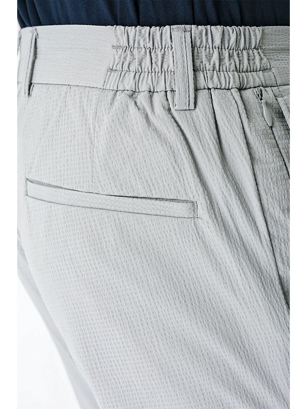 Gri Pamuklu Yandan Cepli Casual Slim Fit Jogger Pantolon 1003240206-5