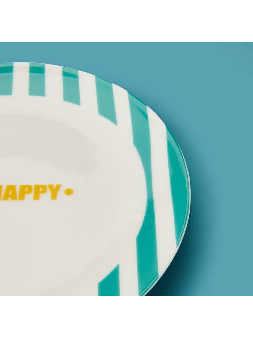 Evidea Kitchen Be Happy Tatlı Tabağı - Yeşil - 19 cm - 2