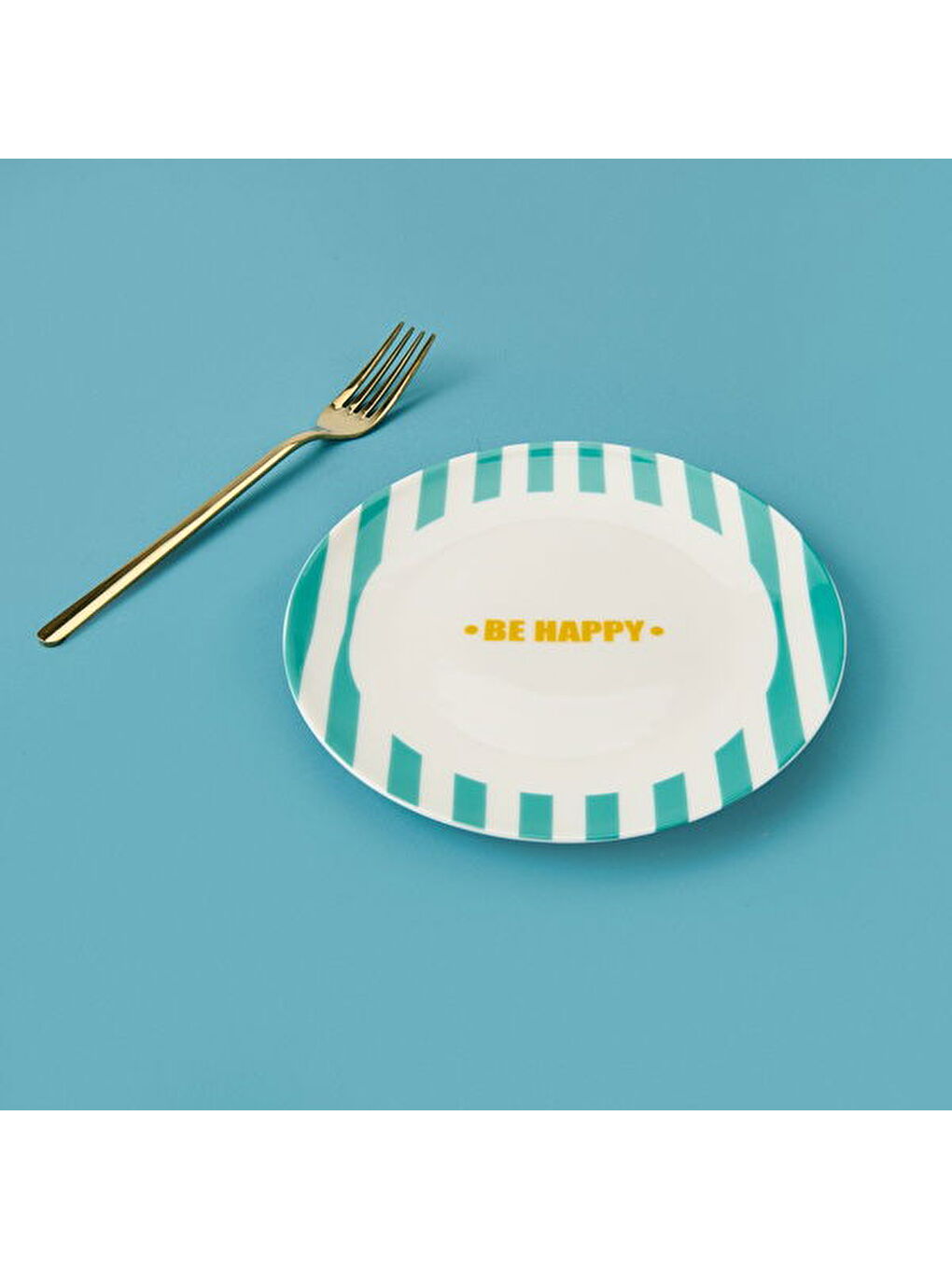 Evidea Kitchen Be Happy Tatlı Tabağı - Yeşil - 19 cm - 3