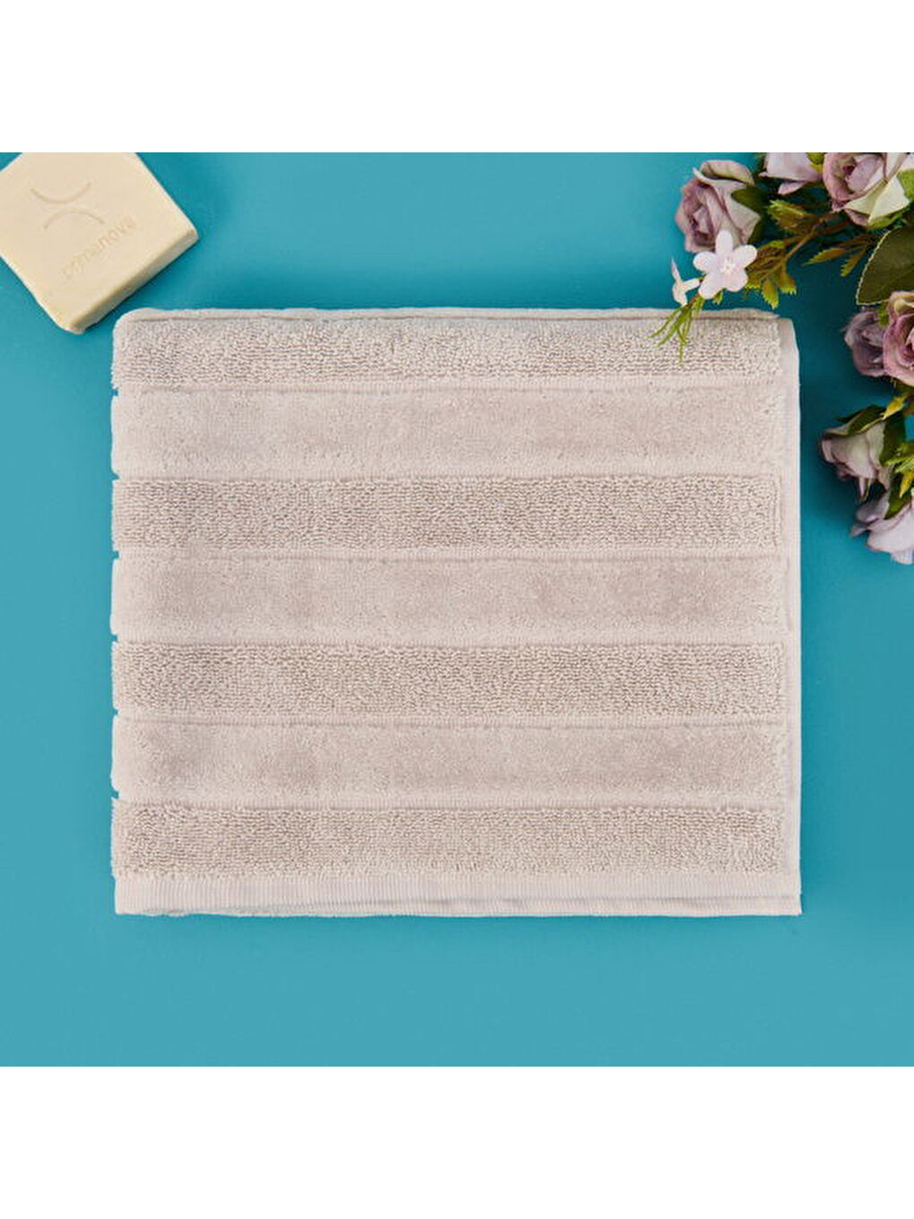 Evidea Soft Kadife Ayak Havlusu - Gri - 50x70 cm