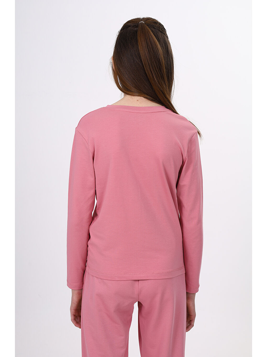 Pembe Kız Çocuk Baskılı Tişört-2