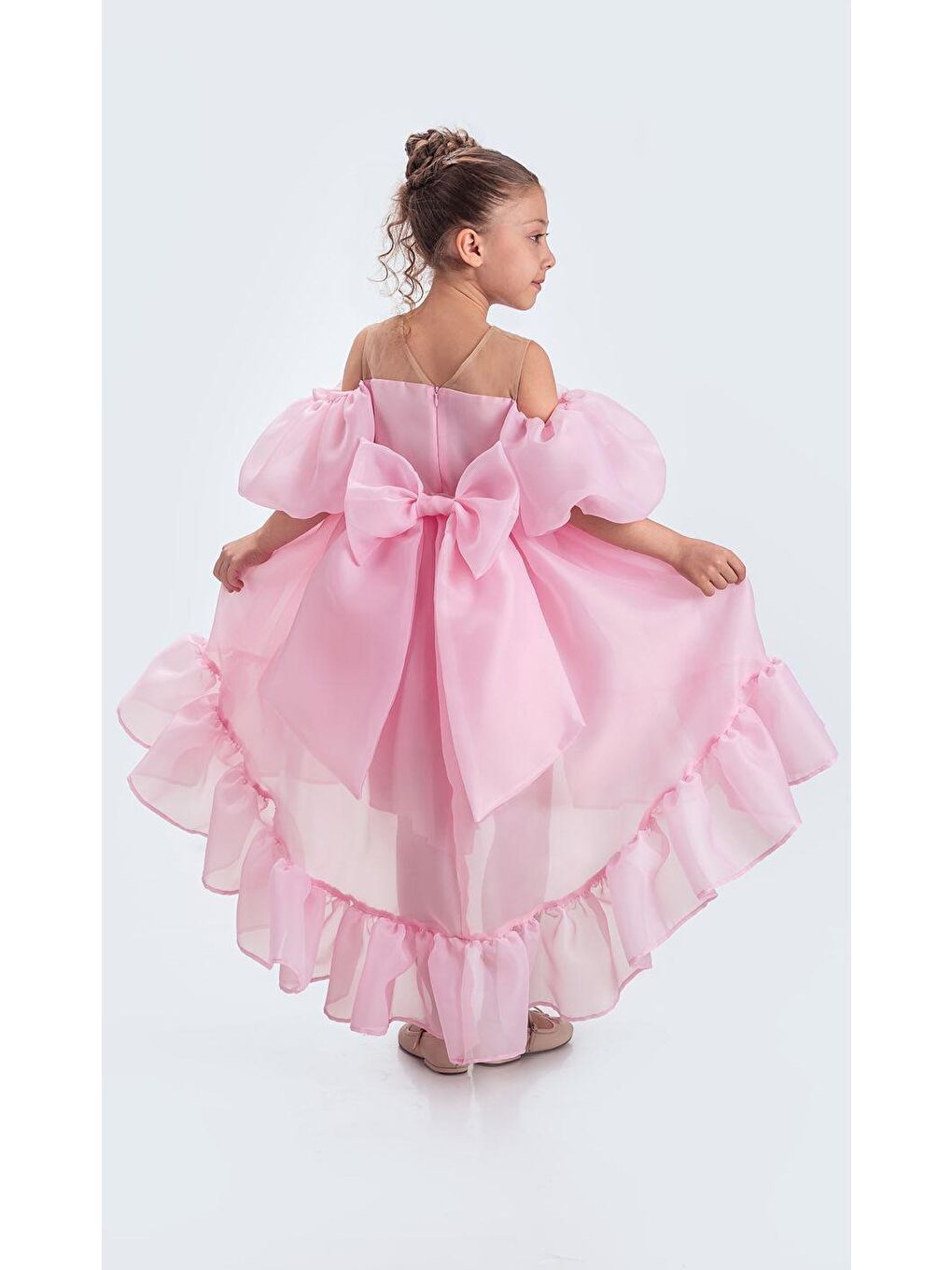 Pembe Arisvi Kız Çocuk Abiye M00738-5