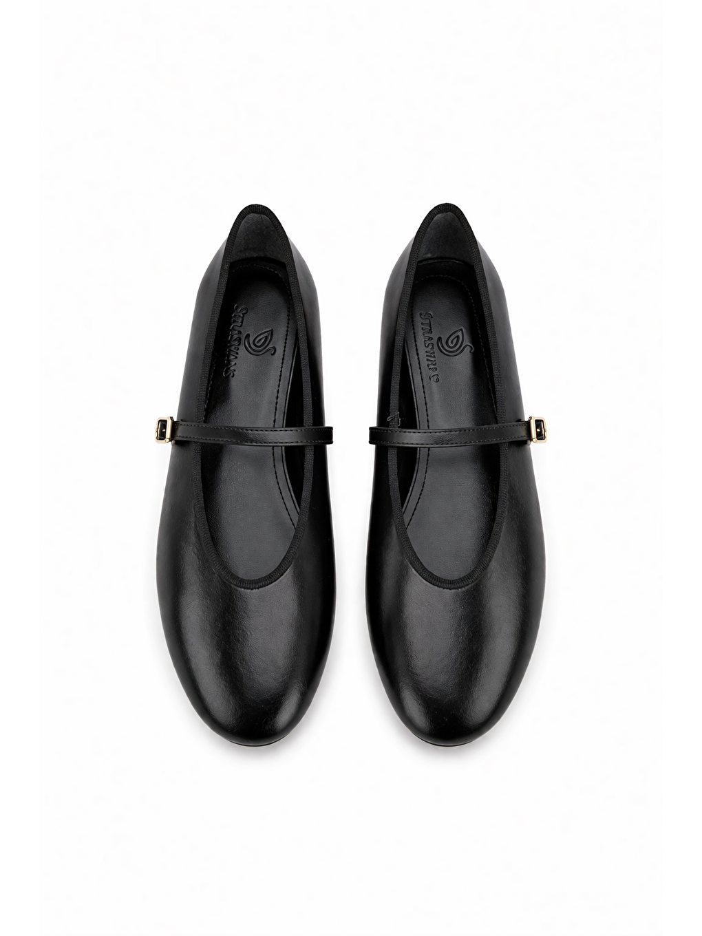 Ava Kadın Kırışık Deri Babet Siyah