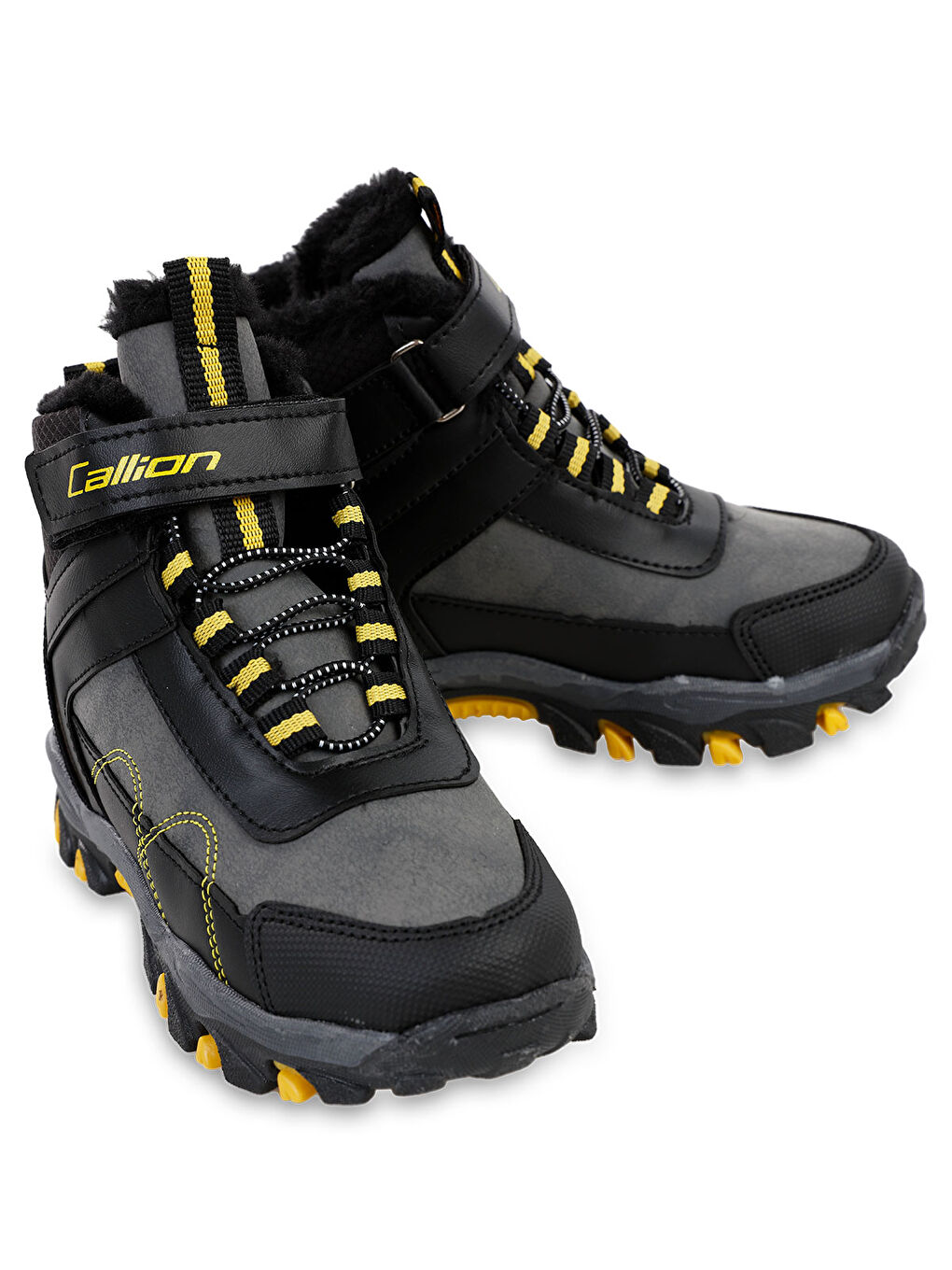 Gri Erkek Çocuk Bot 31-35 Numara Füme-Siyah-Sarı-1