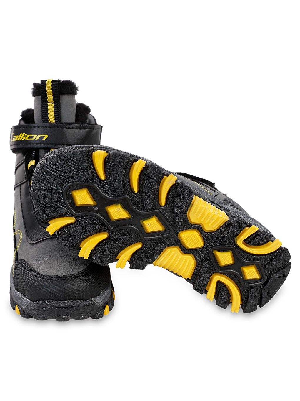 Gri Erkek Çocuk Bot 31-35 Numara Füme-Siyah-Sarı-4