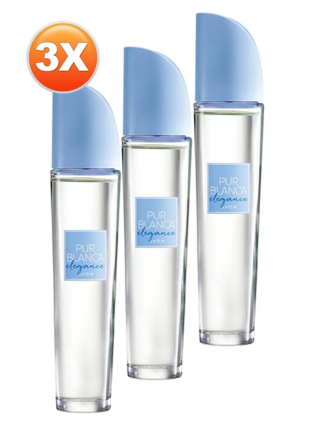 AVON Renksiz Pur Blanca Elegance Kadın Parfüm Edt 50 Ml. Üçlü Set - 1