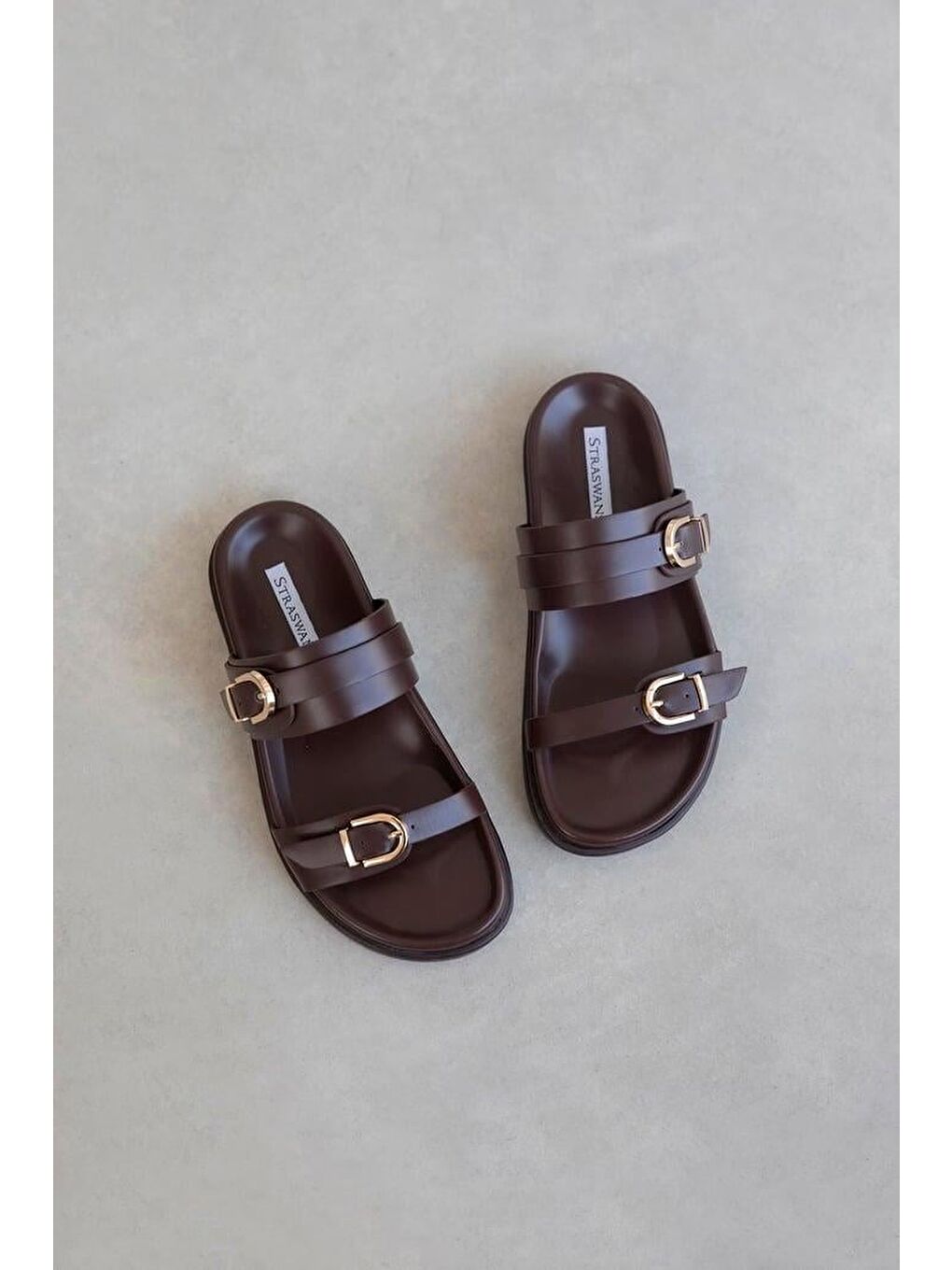 Kahverengi Keysi Kadın Toka Detay Günlük Konfor Terlik Kahve