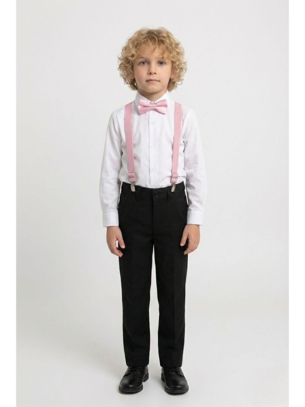 Pembe Beyaz Gömlekli Erkek Çocuk Takım M00787