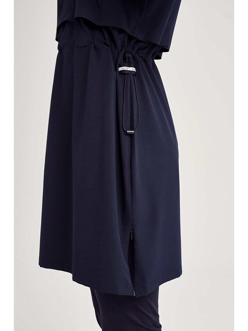 Esila Lacivert Jileli 5 Parça Tam Tesettür Mayo Takımı 2934-4