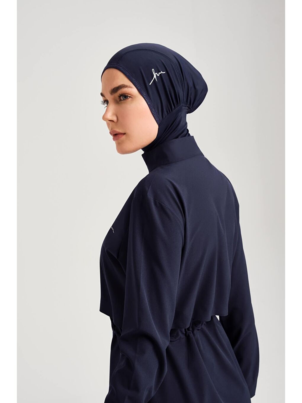 Esila Lacivert Jileli 5 Parça Tam Tesettür Mayo Takımı 2934-5