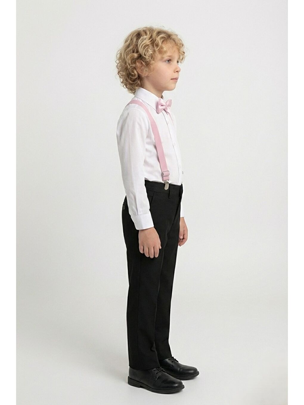 Pembe Beyaz Gömlekli Erkek Çocuk Takım M00787-2