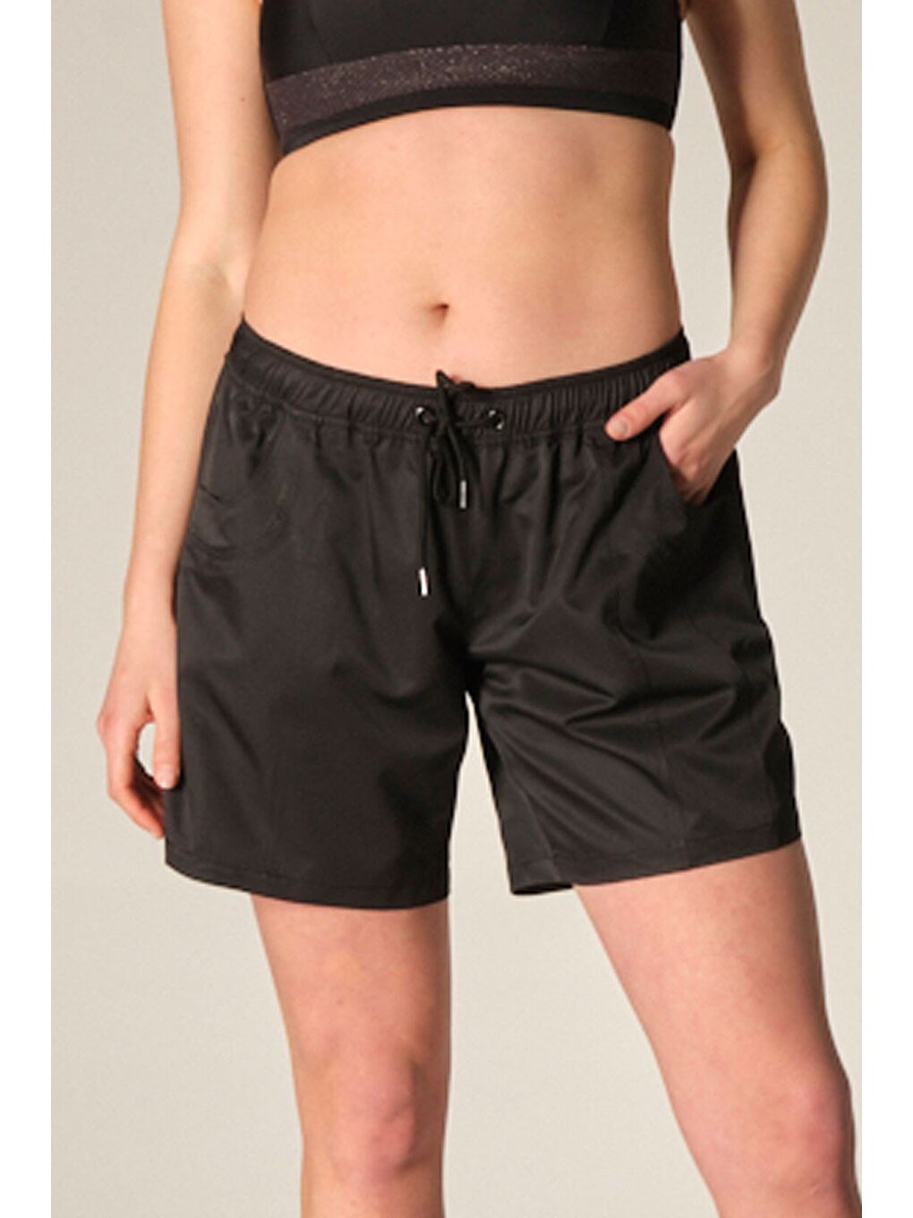 Bn-12 Kadın Deniz Şort Siyah
