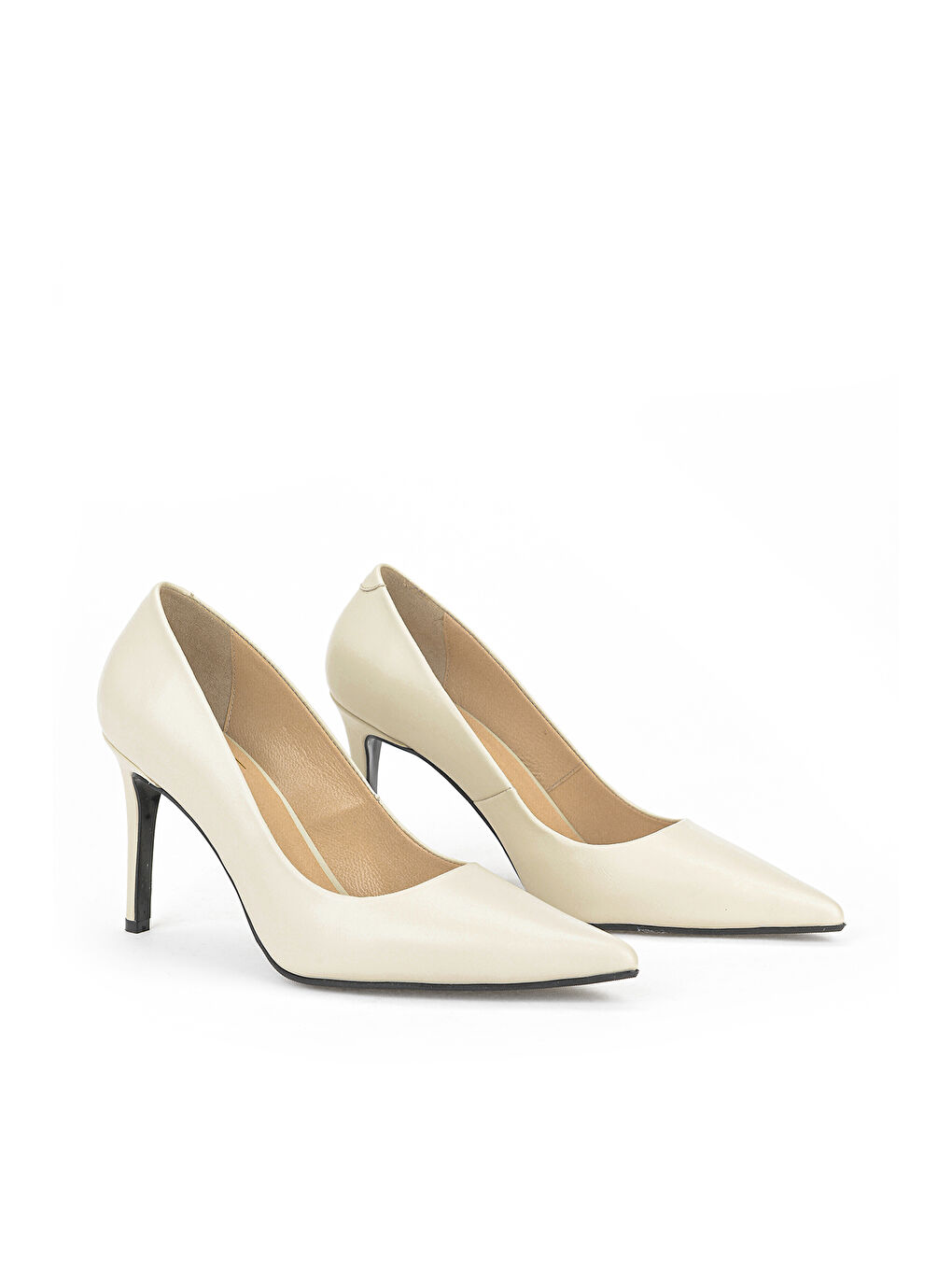 Kadın Hakiki Deri Topuklu Ayakkabı 1611059Z1425 Bej-1