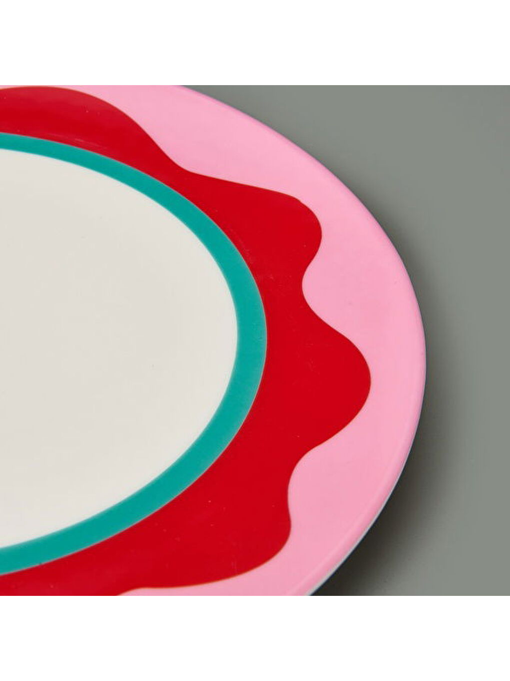 Kitchen Granny Servis Tabağı - Pembe / Kırmızı - 25 cm-1