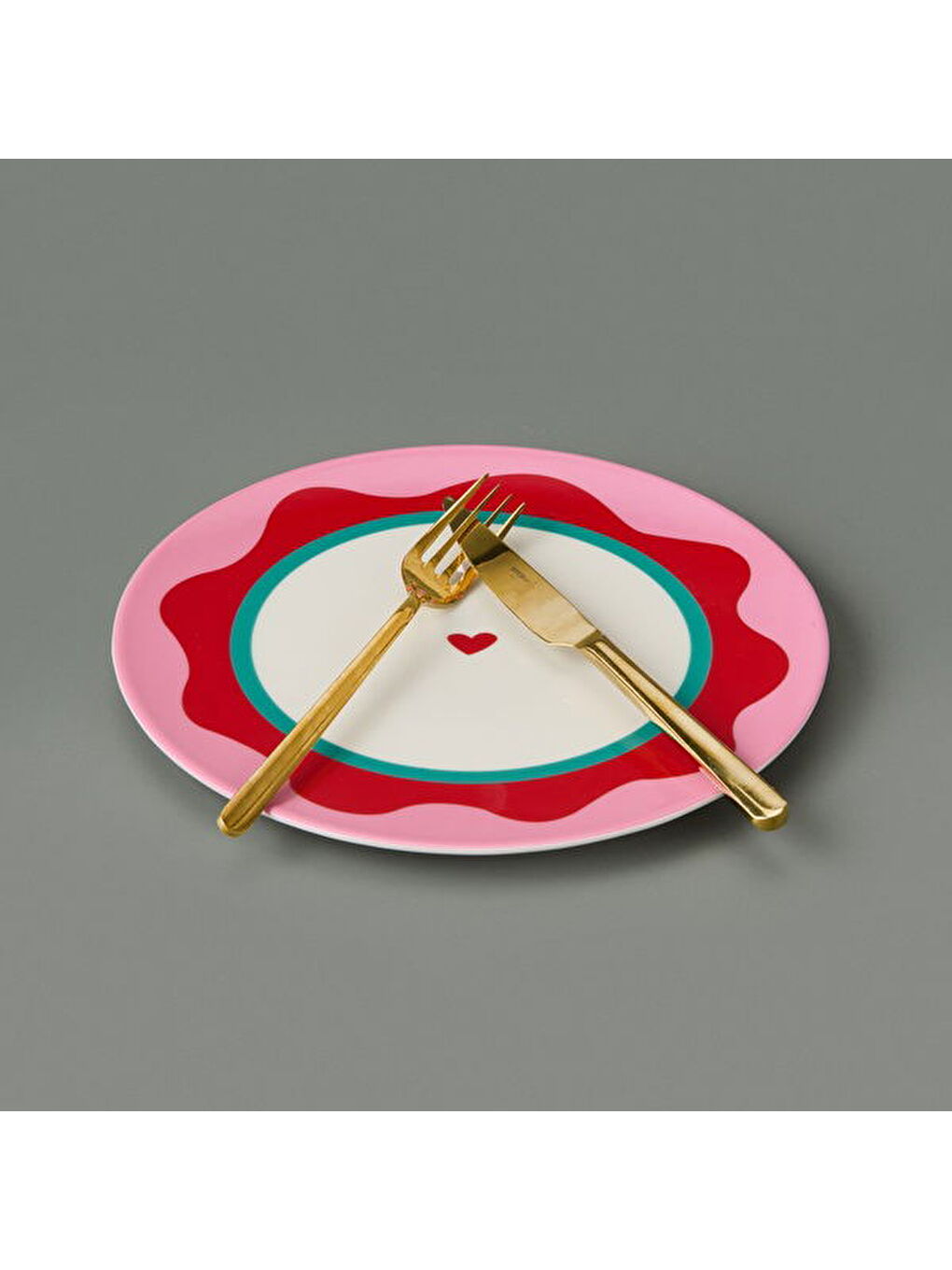 Kitchen Granny Servis Tabağı - Pembe / Kırmızı - 25 cm-2