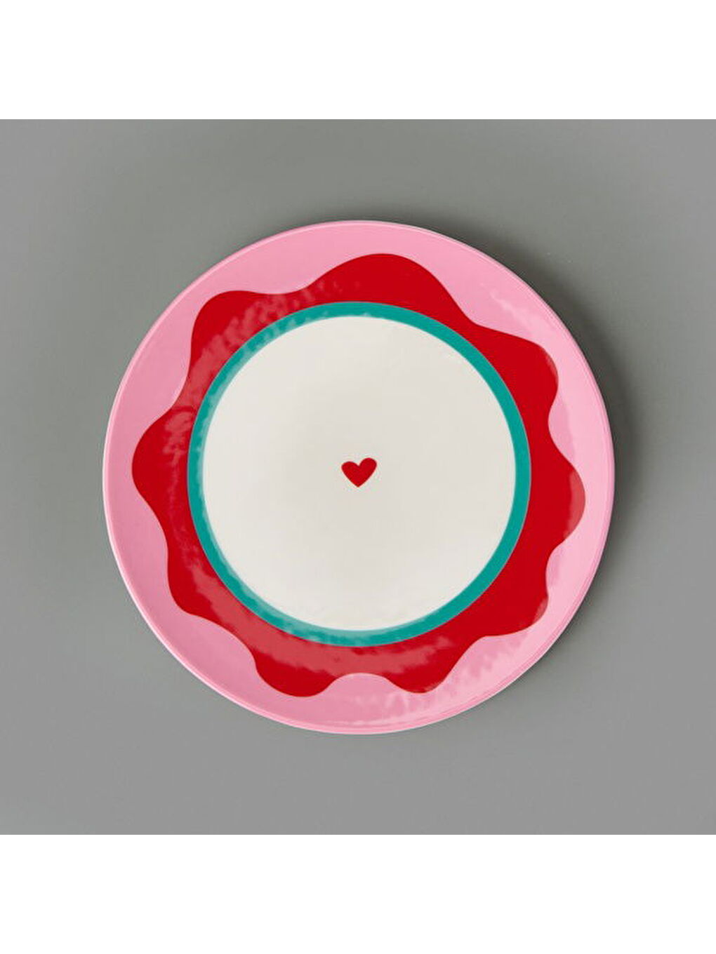 Kitchen Granny Servis Tabağı - Pembe / Kırmızı - 25 cm-3