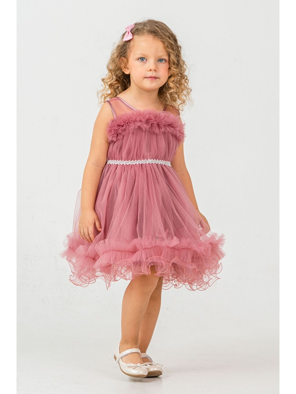 Pembe Aizona Kız Çocuk Abiye M00782-1