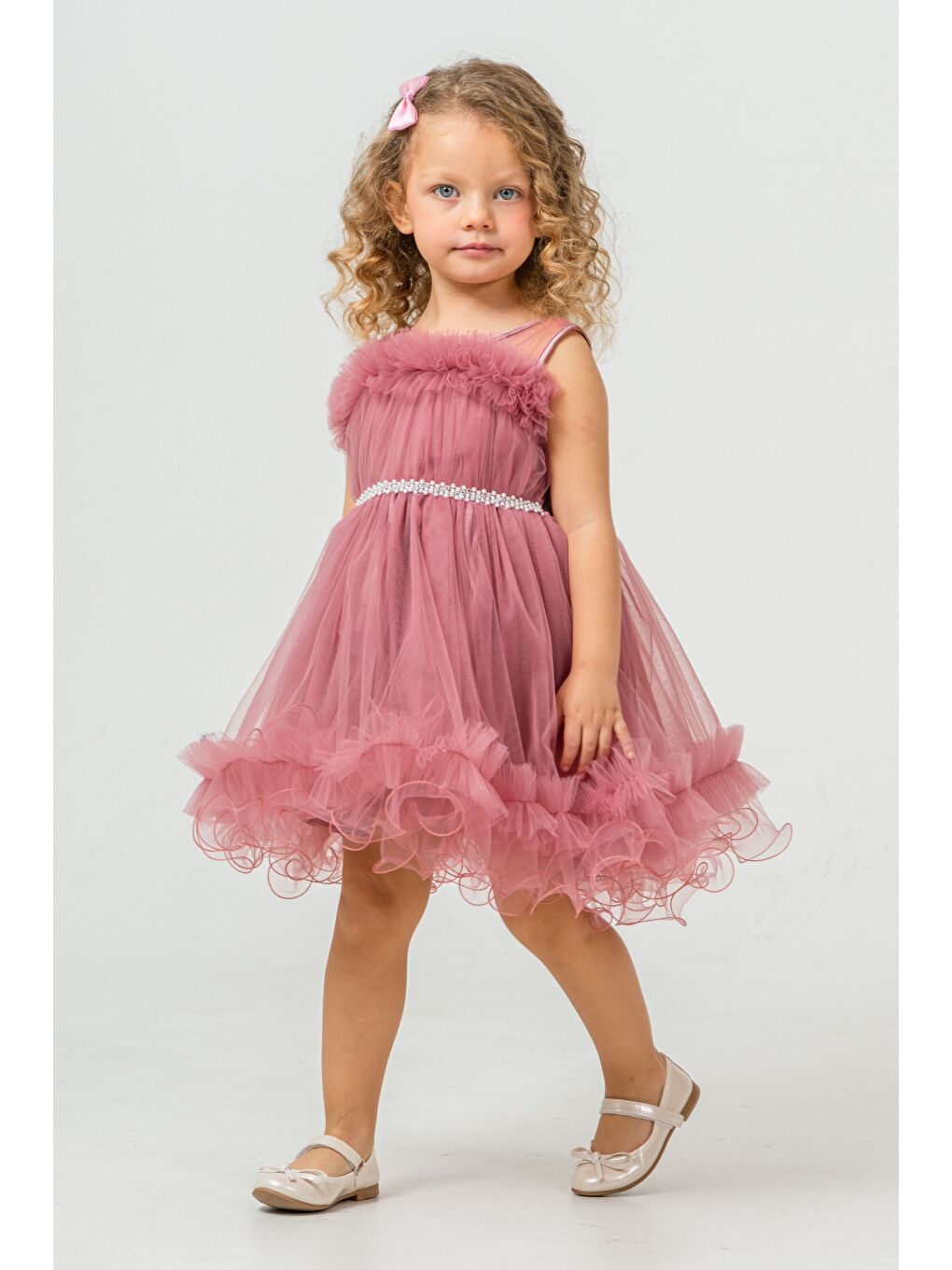 Pembe Aizona Kız Çocuk Abiye M00782-2