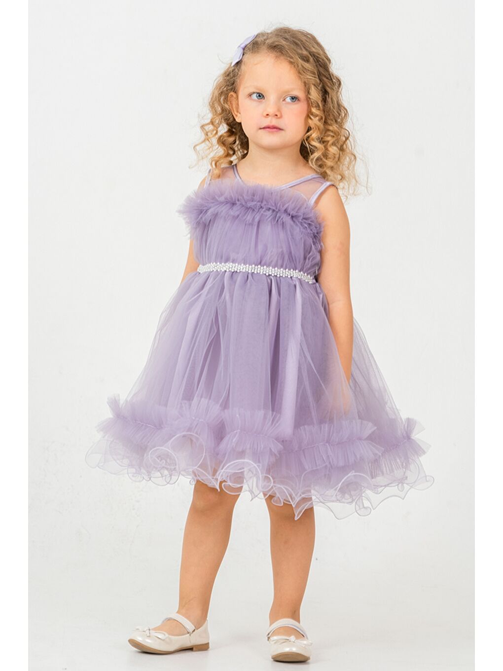 Lila Aizona Kız Çocuk Abiye M00782-1