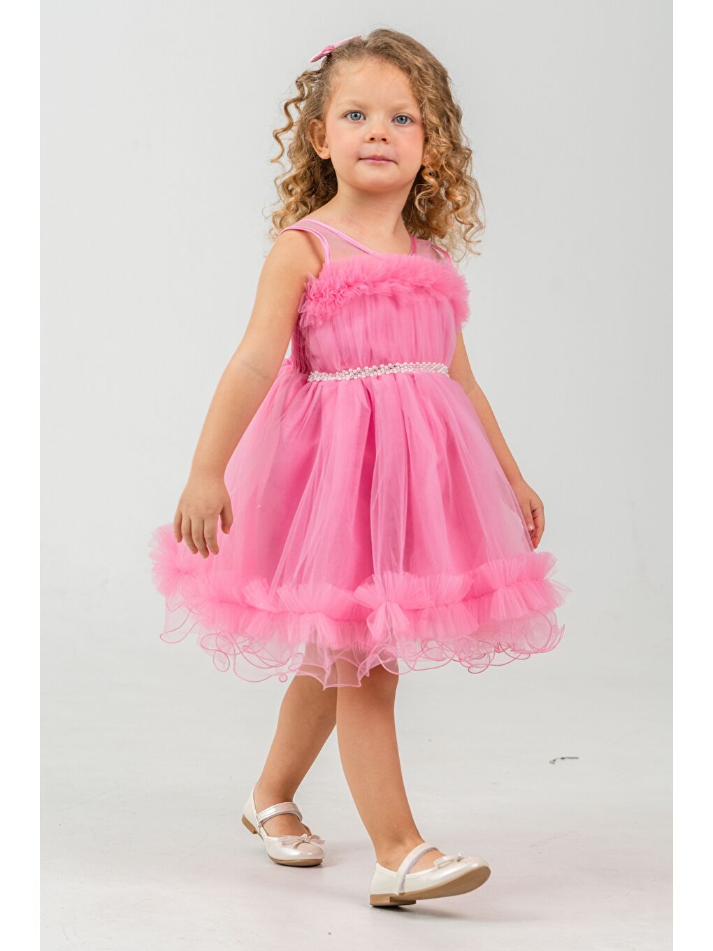 Pembe Aizona Kız Çocuk Abiye M00782-3