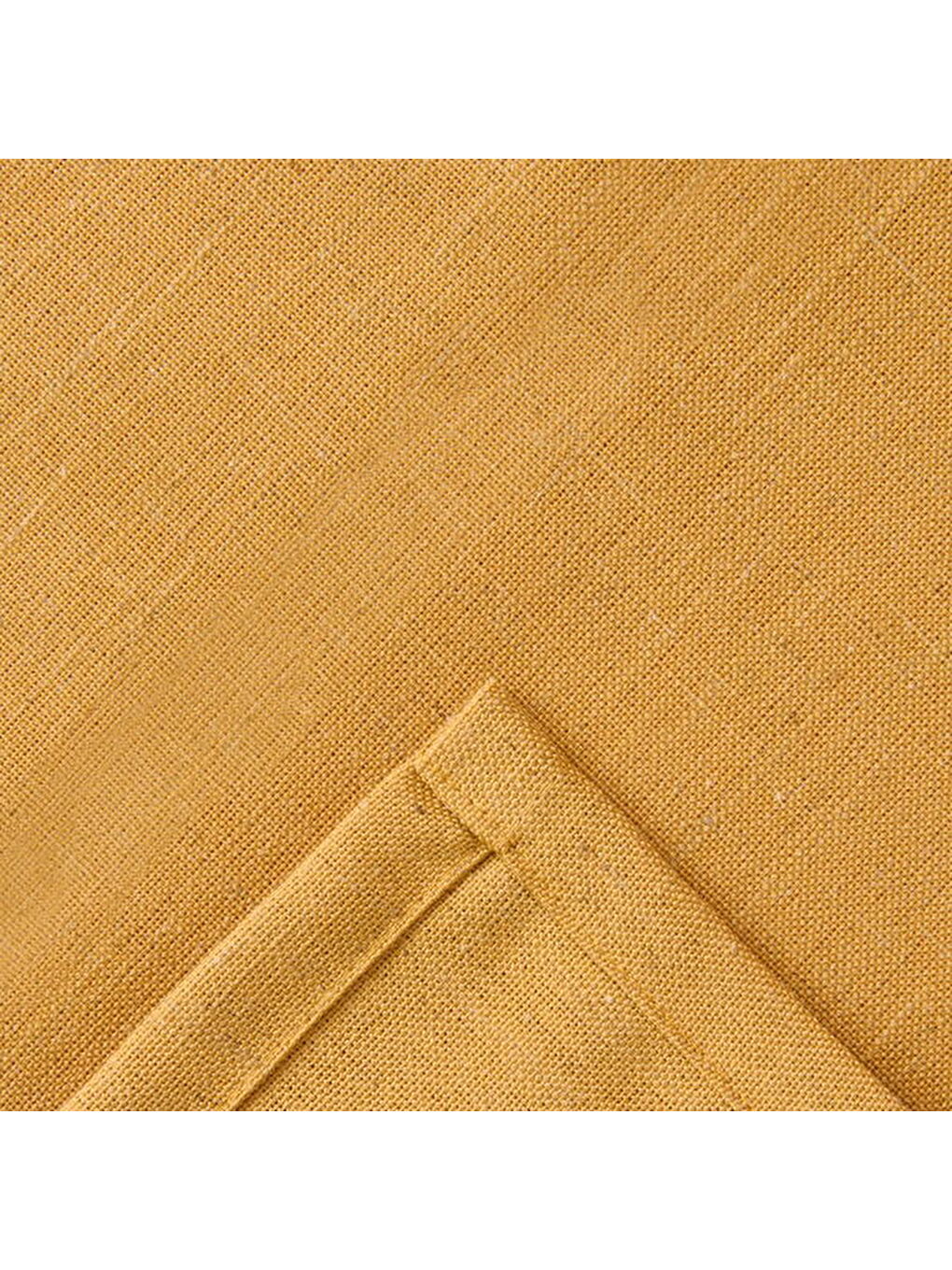 Kahverengi Soft Bella Keten Masa Örtüsü - Hardal - 140x200 cm-1