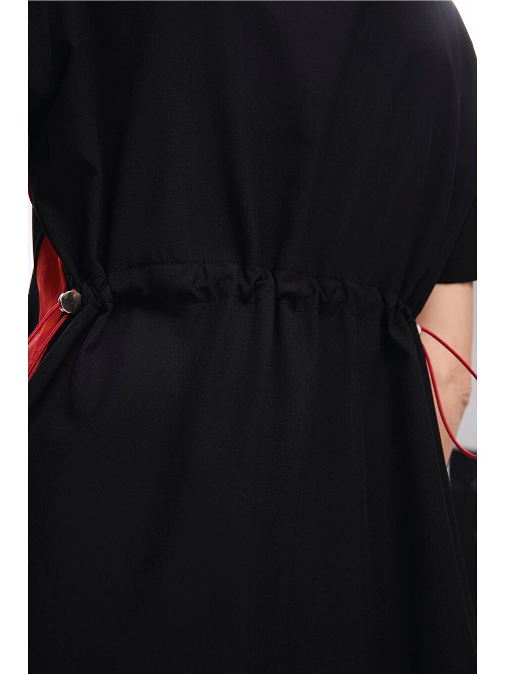 Fermuarlı Siyah Esnek Dokuma 5 Parça Yarı Kapalı Mayo Takımı 5010-5