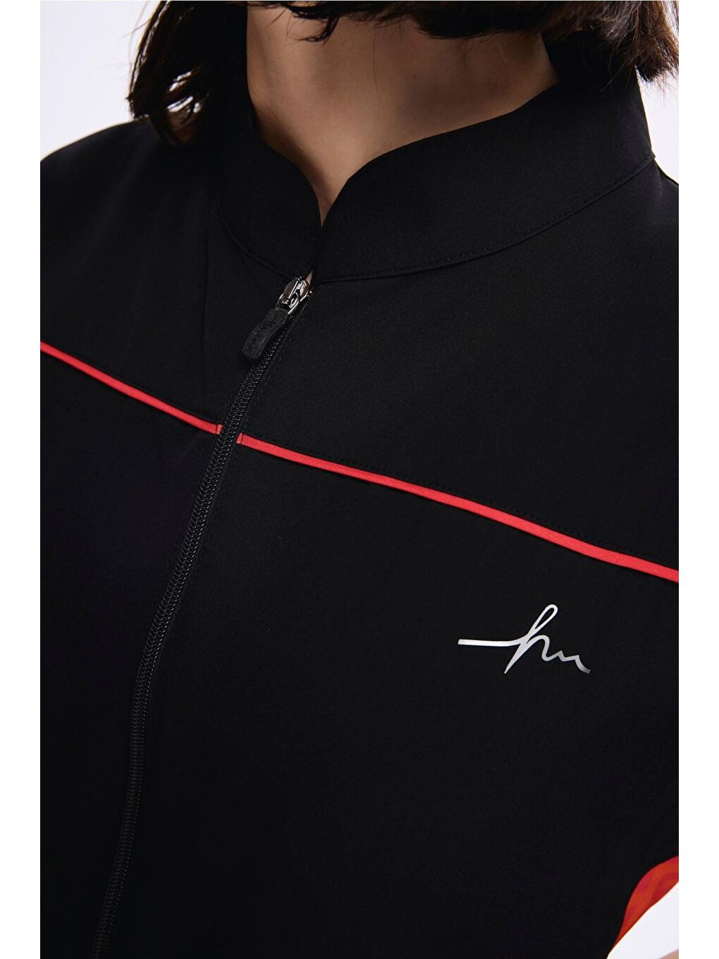 Fermuarlı Siyah Esnek Dokuma 5 Parça Yarı Kapalı Mayo Takımı 5010-6